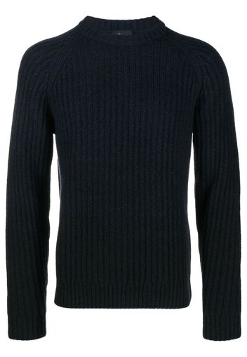 Brioni fisherman's-knit long-sleeved jumper - Nero