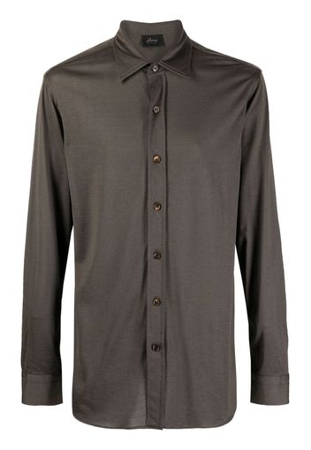 Brioni long-sleeve button-up shirt - Verde