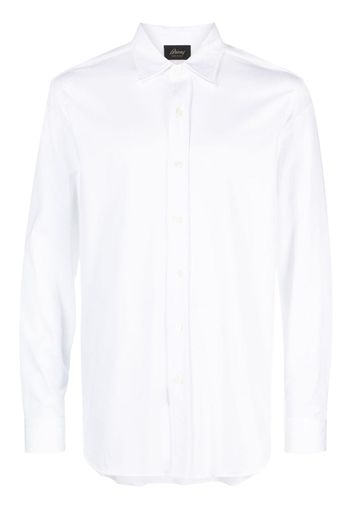 Brioni spread-collar cotton shirt - Bianco