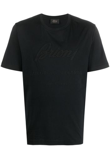 Brioni logo-appliqué cotton T-shirt - Nero