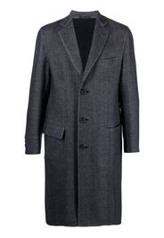 Brioni single-breasted wool coat - Blu