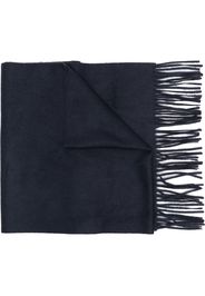 Brioni fringe-detail cashmere scarf - Blu