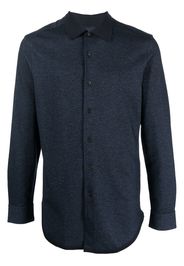 Brioni jersey button-down shirt - Blu