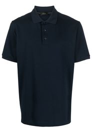 Brioni short-sleeve cotton polo shirt - Blu