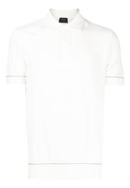 Brioni textured cotton polo - Bianco