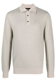 Brioni long-sleeve wool polo shirt - Toni neutri