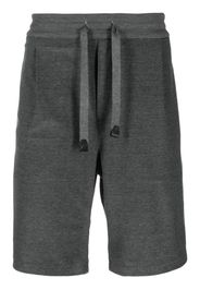 Brioni elasticated flannel track shorts - Grigio