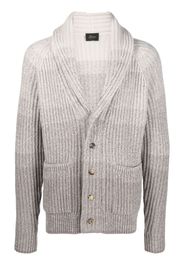 Brioni ombré-effect chunky-knit cardigan - Grigio