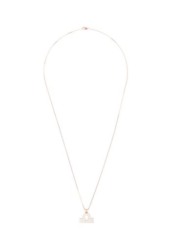 rose gold-tone Libra white crystal necklace