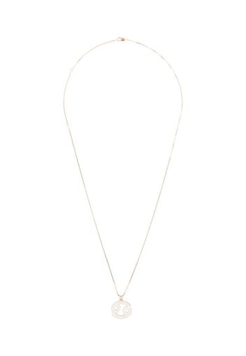 rose gold-plated silver Cancer crystal necklace