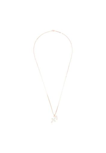 rose gold-plated silver Sagittarius crystal necklace