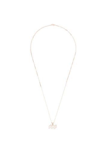 rose gold-plated silver Aquarius crystal necklace