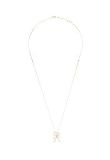 gold-plated crystal-embellished Pisces necklace