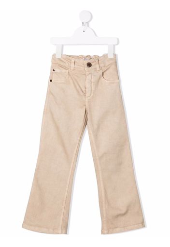 Brunello Cucinelli Kids straight-leg cotton jeans - Toni neutri