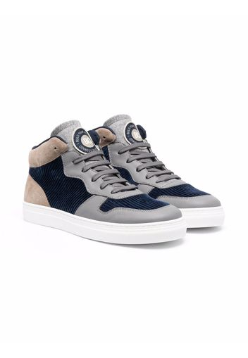 Brunello Cucinelli Kids Sneakers con design color-block - Blu