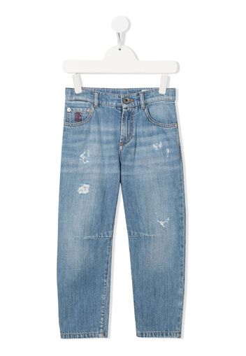 Brunello Cucinelli Kids straight-leg jeans - Blu