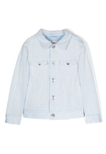 Brunello Cucinelli Kids button-front shirt jacket - Blu