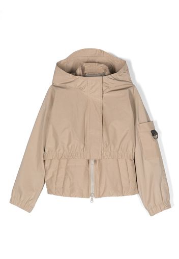 Brunello Cucinelli Kids zip-up padded jacket - Marrone