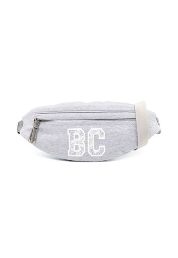 Brunello Cucinelli Kids logo-print detail waist bag - Grigio