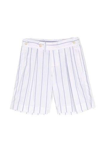 Brunello Cucinelli Kids stripe-pattern casual shorts - Bianco