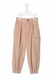 Brunello Cucinelli Kids Pantaloni a coste - Marrone