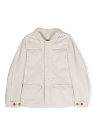 Brunello Cucinelli Kids water-resistant shirt jacket - Toni neutri