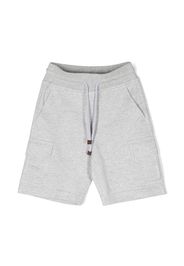 Brunello Cucinelli Kids melange cargo-pocket shorts - Grigio