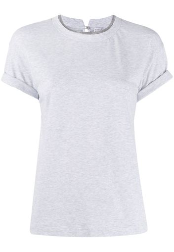 round-neck beaded T-shirt