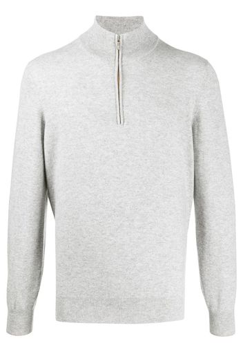 zip-up cashmere jumper