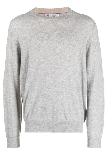 Brunello Cucinelli cashmere crew-neck jumper - Grigio