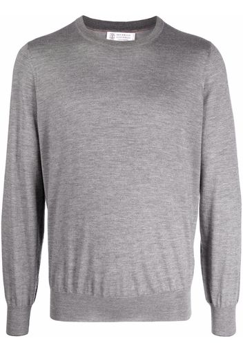 Brunello Cucinelli long-sleeve cashmere jumper - Grigio