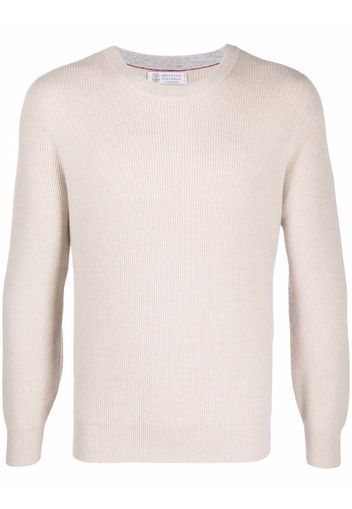 Brunello Cucinelli crewneck cashmere jumper - Toni neutri