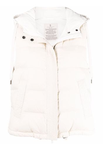 Brunello Cucinelli padded hooded gilet - Toni neutri