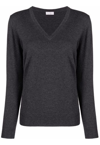 Brunello Cucinelli cashmere fine-knit jumper - Grigio