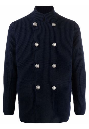 Brunello Cucinelli Cardigan a coste - Blu