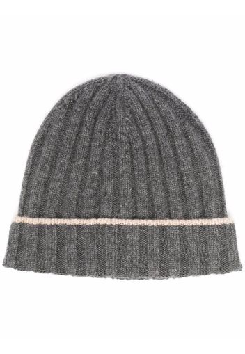 Brunello Cucinelli cashmere two-tone beanie - Grigio