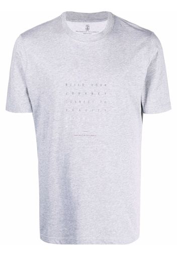 Brunello Cucinelli slogan-print T-shirt - Grigio