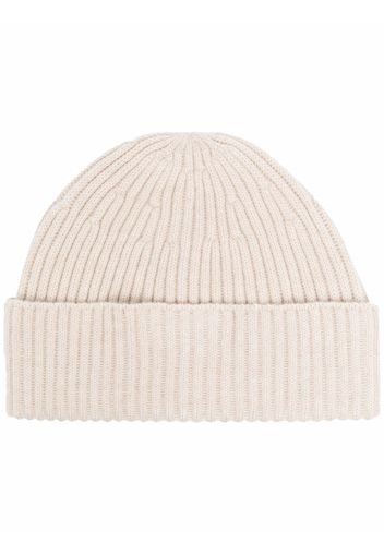 Brunello Cucinelli ribbed cashmere beanie - Toni neutri