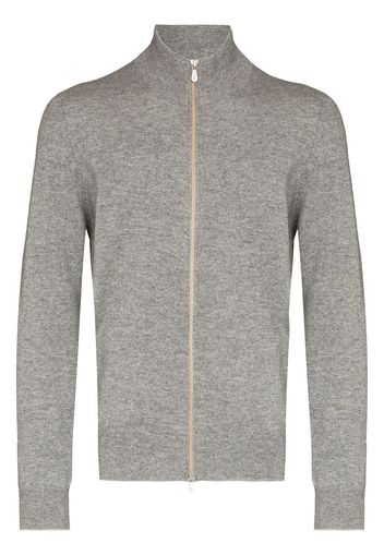 Brunello Cucinelli BRUNELLO ZIP UP CASHMERE RLL NK SWTR GRY - Grigio