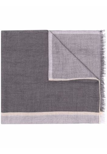 Brunello Cucinelli colour-block cashmere scarf - Grigio