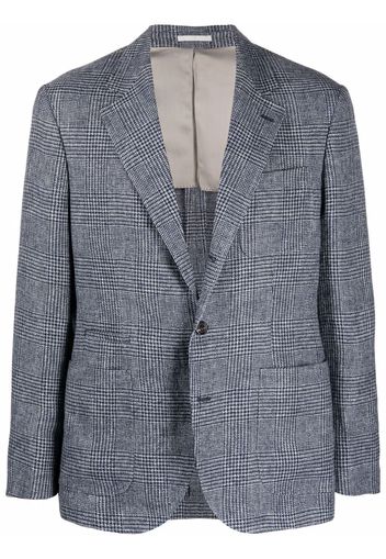 Brunello Cucinelli Blazer monopetto a quadri - Blu