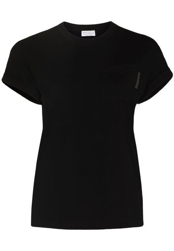 Brunello Cucinelli brass-embellished T-shirt - Nero