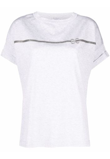 Brunello Cucinelli logo plaque T-shirt - Grigio