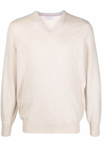 Brunello Cucinelli long-sleeve cashmere jumper - Toni neutri