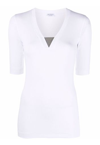 Brunello Cucinelli Monili chain-embellished T-shirt - Bianco