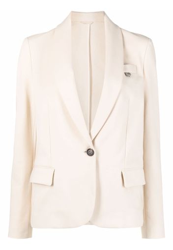 Brunello Cucinelli single-breasted blazer - Toni neutri