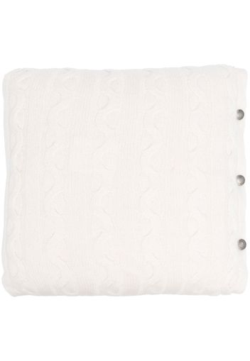 Brunello Cucinelli cable-knit cashmere cushion - Bianco