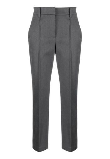 Brunello Cucinelli pleated cropped trousers - Grigio