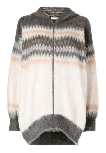 BRUNELLO CUCINELLI Cardigan con cappuccio - Marrone