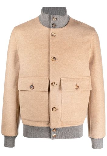 Brunello Cucinelli two-tone cashmere jacket - Toni neutri